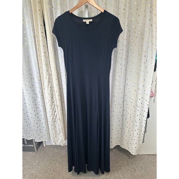 Michael Kors Sophisticated Minimalist Cap-Sleeve Flirty Front Slit Maxi Dress S - Picture 3 of 8